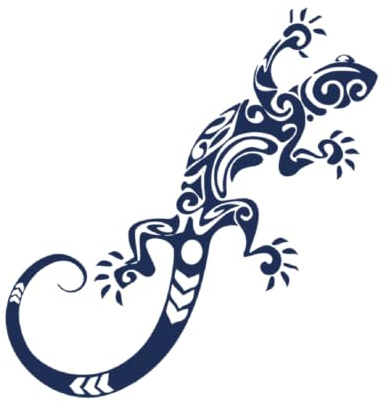 Tattwo.me – Temporäre Tattoos für Erwachsene und Kinder, hält 2 Wochen, wasserfest – Gecko – Pflanzliche Tinte – EU-Kosmetik-Zertifikat – (P0714)