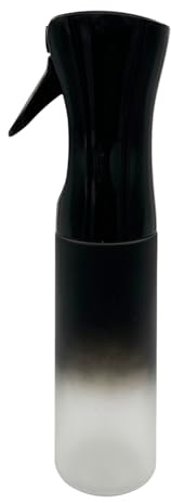 Eson Water Spray Bottle for Hair - 300ml Refillable Continuous Mist Sprayer - Empty Spray Bottle for Barber, Hairdresser, Salon, Hair Styling, Cleaning, Misting & Skin Care,Plants (Gradient Black)