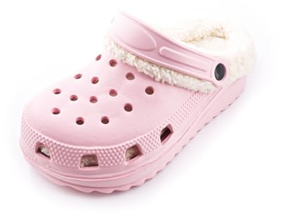 Zoccoli invernali da donna, adulti, con fodera calda, EVA, confortevole, antiscivolo, casa esterna e interna., Rosa, 40 EU