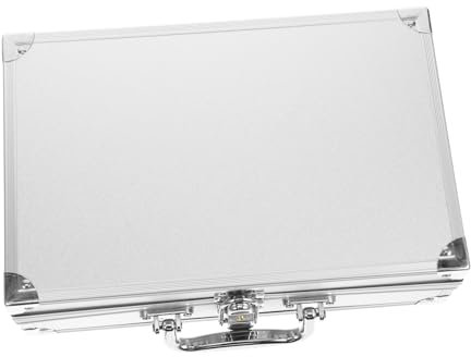 Mikikit Reisekoffer Aus Metall Werkzeugkasten Aus Aluminiumlegierung Kompakte Aktentasche Für Jungen Und Mädchen Mit Ablagefachschloss