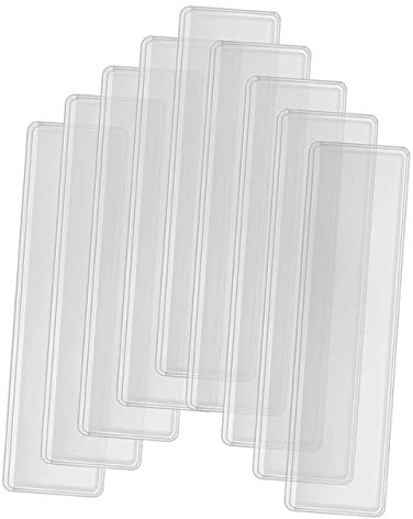 BCOATH 50stücke Selbstklebende Index Kartenhalter Pvc Etikettenhalter Durchsichtige Visitenkartenhalter Zum Aufkleben Für Whiteboards Ordner Bücherregale