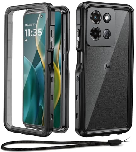 Beeasy para Motorola Moto G 5G 2025 Funda Impermeable, Carcasa 360 Grados Antigolpes Militar Completa Blindada Resistente Acuatica, IP68 Waterproof Case Protector con Camara/Pantalla