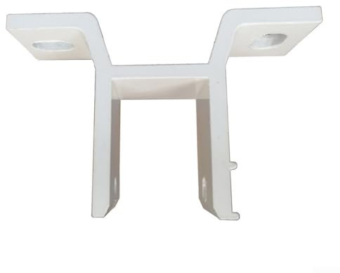 GLFLOW Support de montage mural pour auvents rétractables - Pièce de rechange pour 40 tuyaux carrés - Accessoire d'extérieur - Blanc