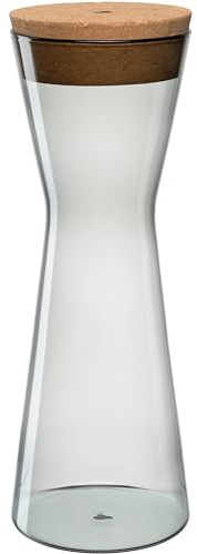 LEONARDO HOME FORMA X Dose • 1 Stück • Vorratsdose mit Korkdeckel • moderne Dose • luftdichter Behälter • Aufbewahrungsdose mit weiter Öffnung • elegante Optik • Höhe 30,5 cm • grau • 055234