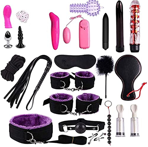 Pack Juegôs Bǒǹdâgê Hombres Kît Ṣȅxô Pareja Placer Protege Juguetes Šêsxualȅs para Parejas Ofertas Šêxualês Erótîcôṡ para adultôs Fitness Práctico Mascarada Ropa DeportePúrpura -32f