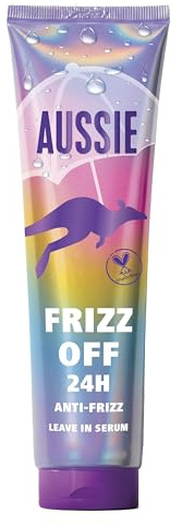 Aussie Frizz Off 24H Ease Leave-in Serum 160ml, Keeps Frizz and Humidity at Bay, Moisturises, Smooths and Also Protects Hair from Heat, with Australian Macadamia Nut Oil & Jojoba Oil, Vegan