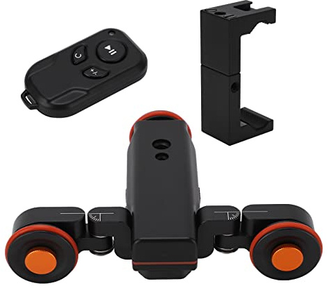 Tbest Caméra Dolly Curseur motorisé électrique avec Télécommande 3 Vitesses pour Vidéo Vlogging Tournage de Film en Alliage D'aluminium 716g