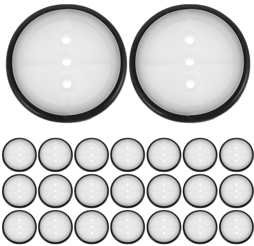 FRCOLOR 50 Stück 27mm 3-loch Kunststoff und Gummiräder für Spielzeugautos mit Exzentrischem Design Multifunktional für Selbstgemacht Spielzeugprojekte und Puppenhaus Miniatur Zubehör