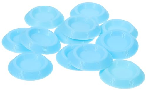 GLEAVI 12 Ciotole per Insetti in Plastica Blu, Ciotola per Alimentazione Scarafaggi e Grilli, Mangiatoia Piccola per Rettili e Piccoli Animali da Terrario