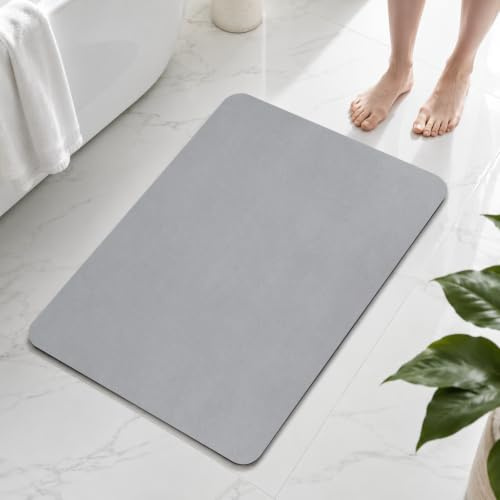 xiaozhifu Alfombra Diatomita Baño 50×80, Alfombra Baño Diatomita