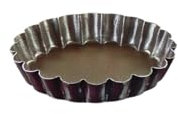 Gobel - Moule à Tartelette Rond et Cannelé - Démoulage Facile - Fond Fixe - Ø12 cm - Acier - Revêtement Antiadhérent Bicouche Garanti sans PFAS - Qualité Professionnelle – Fabriqué en France