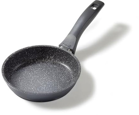 STONELINE Padella in alluminio con ottimo rivestimento antiaderente, senza coperchio, anche per induzione, Grigio, 16 cm