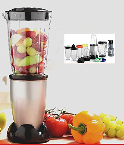 17Pc Multi Blender - Food Processor. Juicer | Smoothie Maker, Kitchen Mixer | Fruit Juice Vegetables | Blend & Chop, Ideal For making Smoothies, Milkshakes, Protien Shakes | Multi Purpose