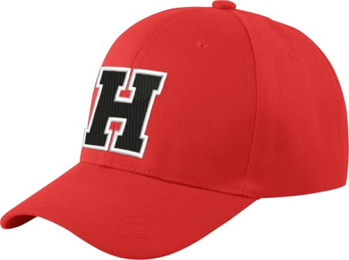 morefaz Ny basebollkeps röd keps pojke flicka barnhatt unisex A-Z alfabet (H)