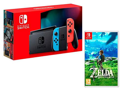Nintendo Switch 32Go rouge néon/bleu néon + The Legend of Zelda: Breath of the Wild