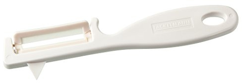 Fackelmann Pendelschäler, Sparschäler aus Keramik, Spargelschäler für Obst und Gemüse (Farbe: Weiß oder Grün - nicht frei wählbar), Menge: 1 Stück, Gemischt