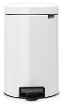 Pedalhink newIcon, 12 liter, Mjukstängande, Metallinnerhink - Vit