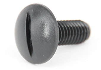20 Stück Flachrundschrauben mit Schlitz NFE 27128 M6x16 PA schwarz/Nylon schwarz