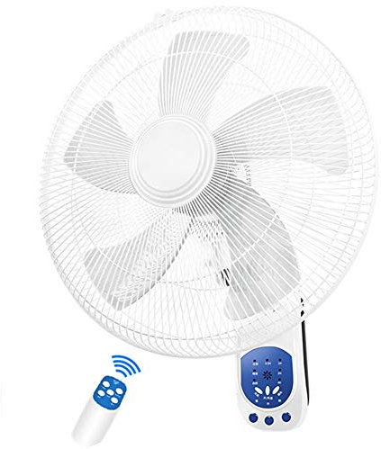 16 / 42 cm Ventilador de Pared Oscilante, con Control Remoto y Temporizador | Operación Silenciosa,Hogar Restaurante Montaje en Pared Ventilador Refrigeración con 3 Velocidades (Blanco)