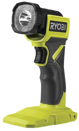 RYOBI Lampe LED Sans Fil 18V ONE+ RLF18-0 – 280 Lumens, Faisceau lumineux 80m, Alimentation Batterie – Idéale Atelier, Chantier, Camping – Batterie Non Incluse