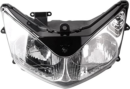 Motorbike Headlight Headlamp Assembly Compatible for Honda ST1300 2002 2003 2004 2005 2006 2007 2008 2009 2010 02-10 ST 1300 Motorbike Plastic Fairings Headlight Front Head Lamp Clear