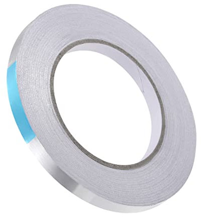 PATIKIL Resistente Calore Resistente Nastro 10mmx50m, Alta Temperatura Trasferimento Alluminio Foglio Adesivo