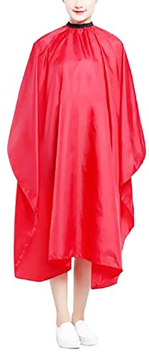 Hair Coloring Dye Cape, Hairdressing Capes Unisex Adjustable Gown for Salon Barber Cutting Colour Hair Styling Hair Cutting Beard Apron for Adults and Kids Red