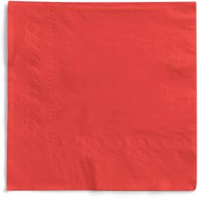 MANK Serviette in ROT aus 3-lagigem Tissue, 40x40 cm, 1/4 Falz, 100 Stück, elegante Papierservietten für Hochzeit, Party, Gastronomie, Restaurant, Events