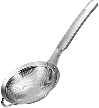 INNAL Café Fino Espuma Cómoda Sopa Ollas y Utensilios Seleccionados - Colador Filtrante de Acero Jugo Cm Cocina Filtro de Frutas Colador Colador de Té Espumadera Larga con Malla Ranurada