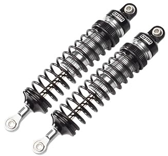 GPM Upgrades Aluminum 6061-T6 Front Adjustable Spring Dampers For 1/10 4Wd Hammer Rey U4 Rock Racer（LOS03030）RC Car (Silver)