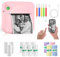 Ambesty Mini Drucker, Mobiler Fotodrucker, Tragbarer Mini Fotodrucker, Wireless Fotodrucker Thermodrucker, mit 13 Rollen Druckerpapie und 5 Buntstifte, Smartphone Bluetooth Drucker, für Liste, Journal