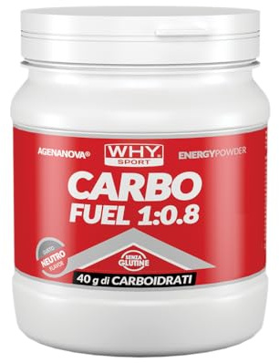 WHY SPORT - Carbo Fuel 1:0.8 Energy Powder - Polvere Energetica Pre Workout - Maltodestrine Agenova e Carboidrati - Integratori Alimentari Senza Glutine - Gusto Neutro - 615 gr