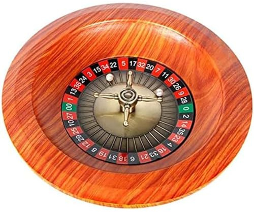 GALPBBCADE Hölzernes Roulette-Rad Tischspiel Plattenspieler Roulette Radsatz Roulette Spiel Casino Set Roulette Rad Holz Der Rotor Ist Aus Massivem Aluminium Roulette Aus Holz,02
