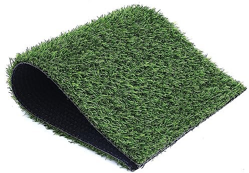 Gazon artificiel réaliste - Respectueux des animaux de compagnie - Avec trous de drainage - 3 tons - Résistant aux intempéries - Pour jardin