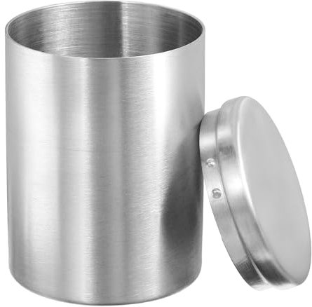 QUARKZMAN Cendrier avec Couvercle, Cendrier Coupe-Vent en Acier Inoxydable pour la Maison, le Bureau, la Table de Patio Extérieure, Argent