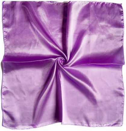 Rockreyoa 5 Stück Seidentuch Damen Halstuch Quadratische Kopftuch Sommer Haarschal Satinschal Taschentuch Elegante Haarschal Retro-Satinband-Schal Geschenk für Frauen, 50 x 50cm Lila