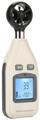 SagaSave GM-816A Hand-Anemometer, kompakter digitaler Windgeschwindigkeitsmesser mit LCD-Hintergrundbeleuchtung für Luftgeschwindigkeit, Windtemperaturtest