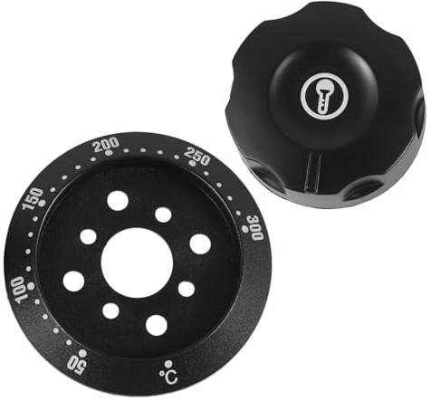 Drehknopf Thermostat Schwarz Kunststoff mit Temperaturbereich 50-300℃ | Ofenknopf Ersatz, Thermostatknopf für Herd, Knöpfe Schalter für Backöfen Herde
