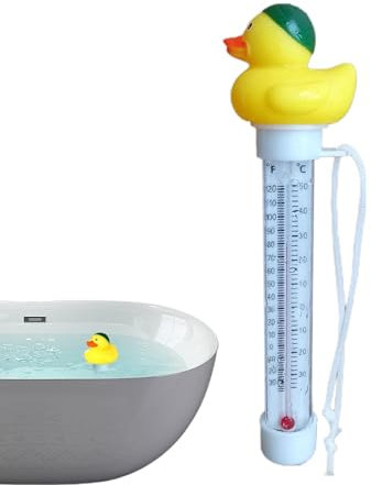 Lainiaoly Gummiente Schwimmendes Wasserthermometer, Schwimmender Pool-Thermograph, Schwimmender Cartoon-Dusche-Thermograph, Temperaturmesser Für Außen- Und Innenpools