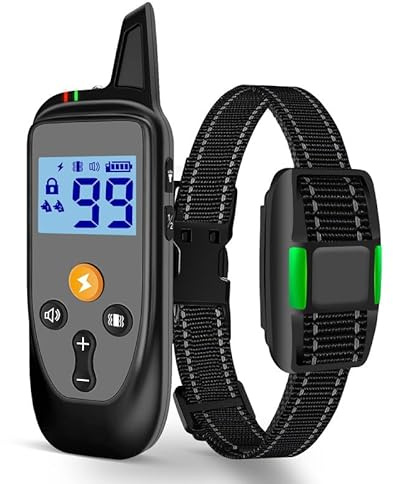 IHPUKIDI Collier de Dressage pour Chien avec Télécommande, 3 Modes (Bip, Vibration, Choc), Portée 1000m, Étanche IP67, Réglable 12-65cm, Recharge Rapide, Idéal pour Entraînement Extérieur et Intérieur