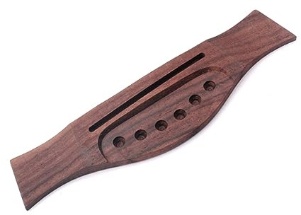 minkissy Gitarrensteg Akustikgitarre Fischschwanz Geformt Aus Rosenholz Mit Schlitz 34–38 Zoll Ersatzteil Brücke Für Folkgitarren