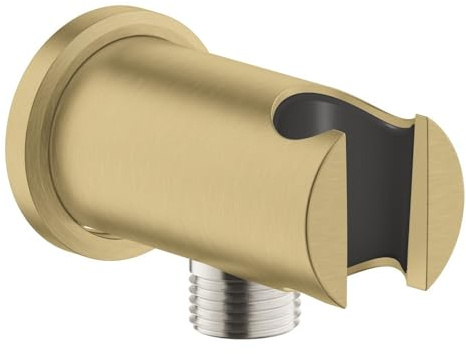 GROHE Vitalio, Wandanschlussbogen mit Duschkopf Halterung (Standardanschluss 1/2, passend für alle Standard Duschbrausen, langlebige Oberfläche, Wandmontage), gold, 26658GN0