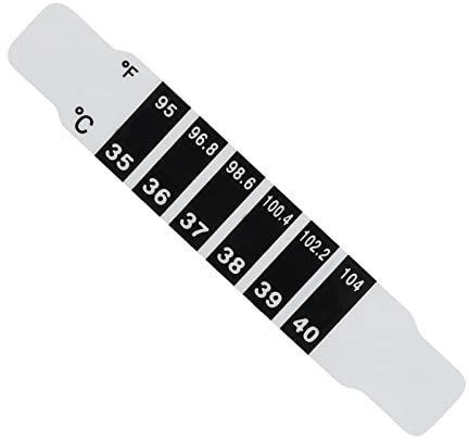Yinhing Bandes de Thermomètre Frontal à Lecture Rapide, Réutilisables, Lavables, Mesure Précise de la Température pour Nourrissons et Adultes, Matériau Flexible de Haute qualité, Lot