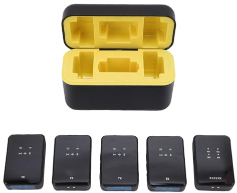 KAKAKE Micrófono Lavalier Inalámbrico con Sonido Claro, Micrófono de Solapa Portátil para Transmisión en Vivo, Conectividad Bluetooth, Señal Estable, 5 Micrófonos para Tarjetas de Sonido y
