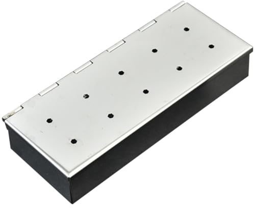 TOYANDONA Scatola per Affumicare in Metallo Inossidabile Resistente alla Ruggine Grande Capacità per Barbecue, Affumicatore Portatile per Grigliate All'aperto