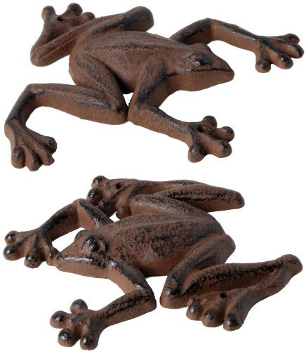 Esschert Design TT50 14,7 x 12,2 x 1,7 cm, Rana Decoración de pared, color marrón