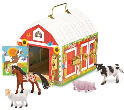 Melissa & Doug - Verriegelungsscheune, entwicklungsförderndes Spielzeug, entwickelt motorische Fähigkeiten, für Kinder ab 3 Jahren
