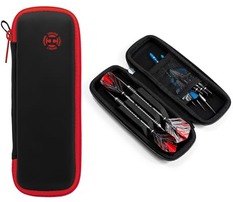 Harrows Darts Blaze Darts Wallet | Darts Case Holds 3 Assembled Darts and Accessories | Protective EVA Material | Professional Darts Accessories (Black RED)