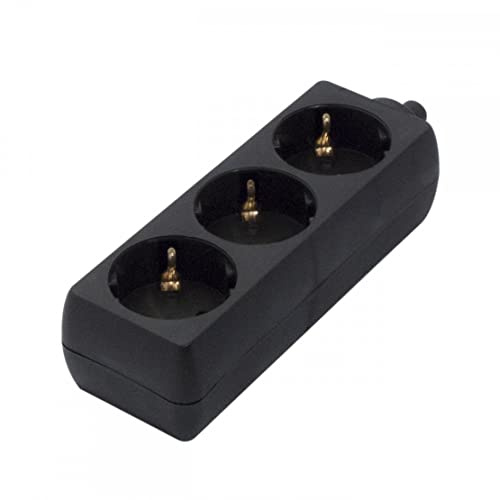 Bloc 3 x 16 A sans cordon - noir (SCH)