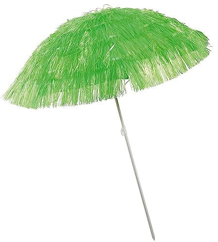 Deco Woerner Sonnenschirm Hawaii-Schirm Strandschirm Beach Stranddeko Bastschirm grün 140cm Ø